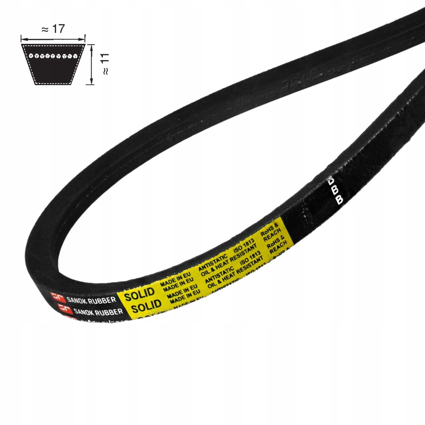 Klinový remeň HB B 4000 Ld SANOK STOMIL 17x3956 Li SOLID